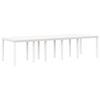 vidaXL Tuin Eetset met kussen 13 pcs Wit Synthetisch rattan en Metaal