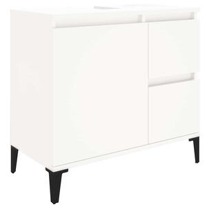 vidaXL Badkamerkast 65x33x60 cm bewerkt hout wit