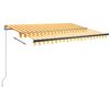 vidaXL Luifel vrijstaand automatisch 350x250 cm geel en wit