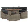 vidaXL Tuin Sofa Set 5 st Grijs Poly riet