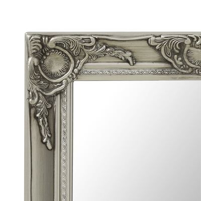 vidaXL Wandspiegel barok stijl 60x60 cm zilverkleurig