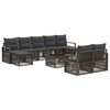 vidaXL Tuinbankenset 10 st Grijs poly rattan