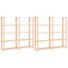 vidaXL Opbergrekken 5-laags 2 st 170x38x170 cm grenenhout 500 kg