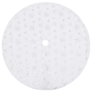vidaXL Luxe Kerstboomrok Wit 122 cm Imitatiebont