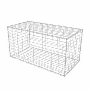 vidaXL Gabion mand 100x50x50 cm gegalvaniseerd staal