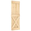 vidaXL Schuifdeur NARVIK Naturel en Zwart 70 x 210 cm (213,5 cm)