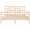 vidaXL Bedframe met hoofdbord massief hout