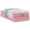 vidaXL Ottoman bed met matras 90x200cm fluweel roze
