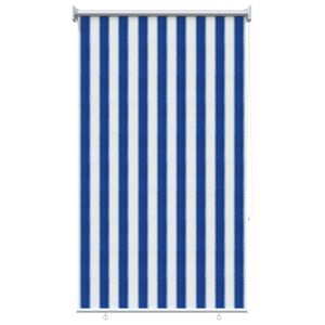 vidaXL Buitenrolgordijn 90% UV-blok Blauw en Witte Streep 60 x 230 cm