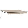 vidaXL Uitschuifbare luifel Beige 2,5 x 2 m