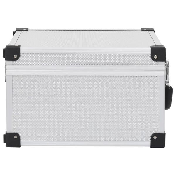 vidaXL Cd-koffer voor 40 cd's aluminium ABS zilverkleurig
