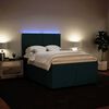vidaXL Boxspring met matras fluweel donkergroen 160x200 cm