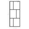 vidaXL Inloopdouchewand 80x195 cm gehard glas zwart