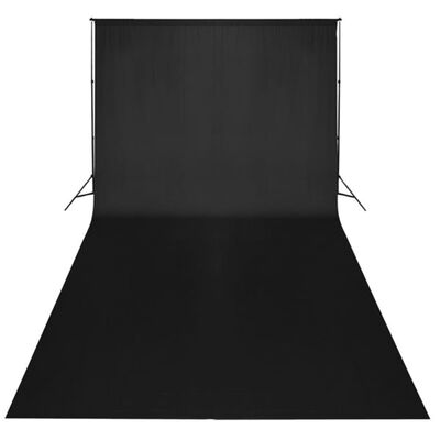 vidaXL Achtergrond 600x300 cm katoen zwart
