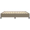 vidaXL Bedframe zonder matras stof taupe 160x200 cm