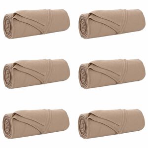 vidaXL Kleden 6 st Camel 350 x 270 cm 8,09 kg Fleece