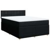 vidaXL Boxspring met matras stof zwart 160x200 cm