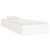 vidaXL Bedframe massief hout wit 90x190 cm