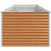 vidaXL Verhoogde plantenbak 485 x 100 x 68 cm Gegalvaniseerd staal