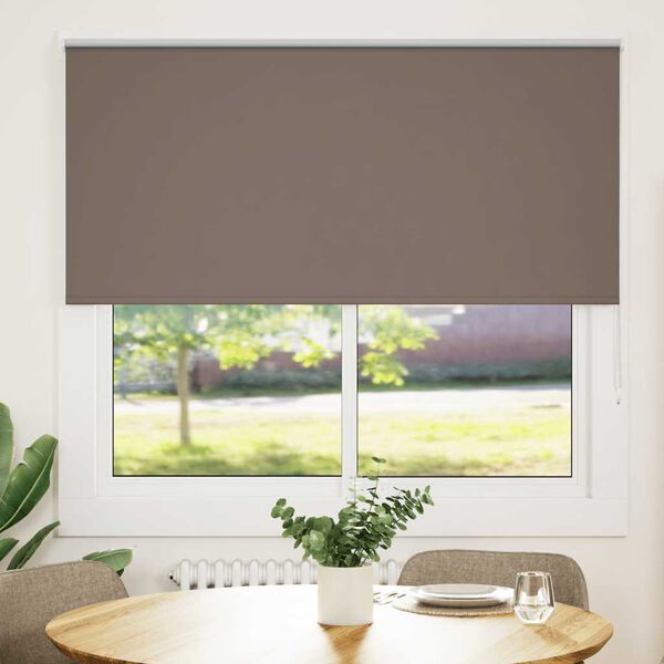 vidaXL Rolgordijn verduisterend koffie 145x150 cm stofbreedte 141,6 cm