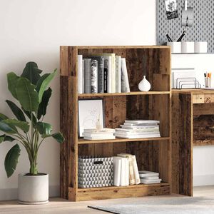 vidaXL Boekenkast 80x24x109 cm bewerkt hout oud houtkleurig