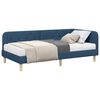 vidaXL Hoekbedframe met matras met hoofdeinde Blauw 100 x 200 cm Stof