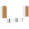 vidaXL Tv-meubelset Wandgemonteerd 2 pcs Wit Bewerkt hout