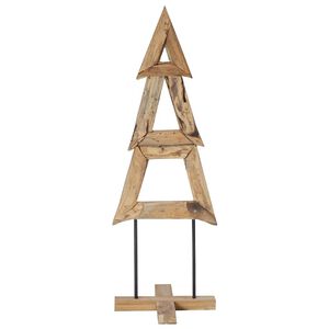 vidaXL Kerstboom met standaard Bruin 120 cm Massief teakhout