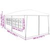 vidaXL Partytent met Wand Rood 600 x 300 x 255 cm PE en staal