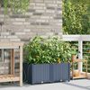 vidaXL Tuin Bloempot 2 pcs Grijs 80 x 40 x 37,5 cm Kunststof