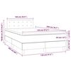 vidaXL Boxspring met matras en LED fluweel donkergrijs 120x200 cm
