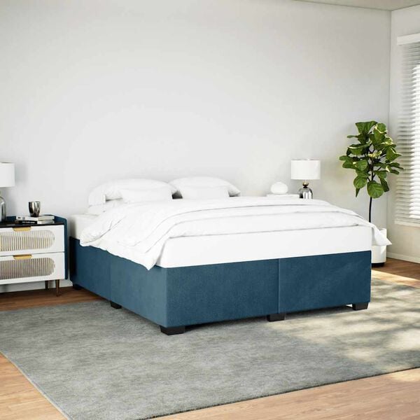 vidaXL Bedframe fluweel blauw 180x200 cm