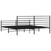 vidaXL Bedframe met hoofd- en voeteneinde metaal zwart 200x200 cm