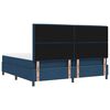 vidaXL Boxspringbed met matras met hoofdeinde Blauw 200 x 200 cm Stof
