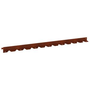 vidaXL Gazonrand 10 st 102 x 4 x 4 cm Staal Roestig