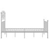 vidaXL Bedframe metaal wit 120x200 cm