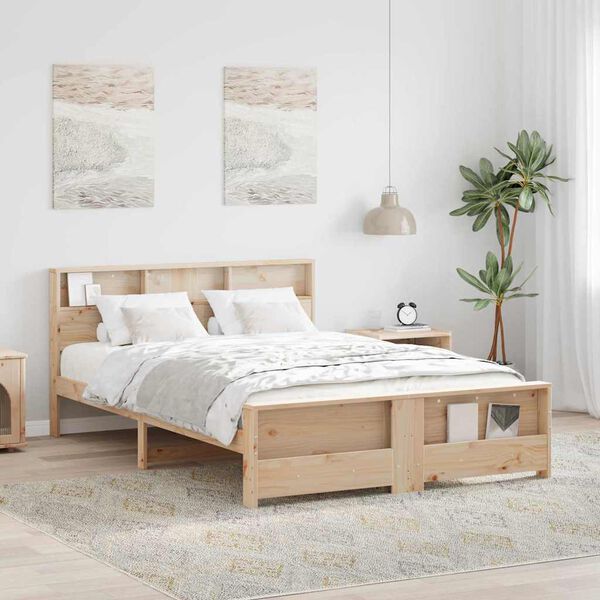 vidaXL Bedframe met hoofdeinde Bruin 160 x 200 cm Bewerkt hout