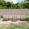 vidaXL 8-delige Loungeset met kussens poly rattan antracietkleurig