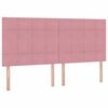 vidaXL Opbergbed met LED met matras Roze 200 x 200 cm Fluweel
