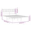 vidaXL Bedframe met hoofdbord metaal wit 140x200 cm