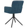 vidaXL Eetkamerstoelen draaibaar 2 st fluweel blauw