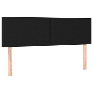 vidaXL Hoofdborden 144x5x78/88 cm stof zwart