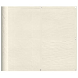 vidaXL Balkonscherm 90x700 cm 100% oxford polyester cr&egrave;mekleurig
