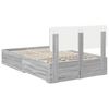 vidaXL Bedframe met hoofdeinde Grijs Sonoma 120 x 190 cm Bewerkt hout