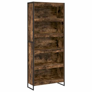 vidaXL Boekenkast 80 x 30 x 189,5 cm Bewerkt hout Rook Eik