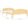 vidaXL Bedframe massief grenenhout 160x200 cm