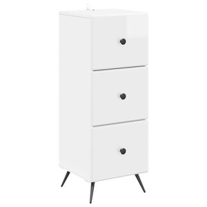vidaXL Ladenkast Hoogglans Wit 33 x 34,5 x 90 cm Bewerkt hout