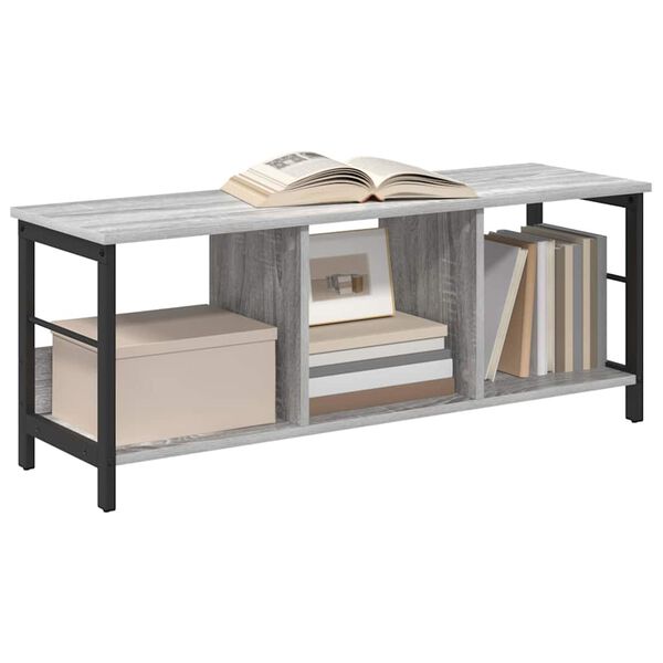vidaXL Boekenkast Grijs Sonoma 102 x 32 x 40,5 cm Bewerkt hout