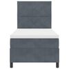vidaXL Boxspringbed met matras Donkergrijs 90 x 190 cm Stof