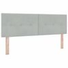 vidaXL Hoofdbord Lichtgrijs 160 cm Fluweel